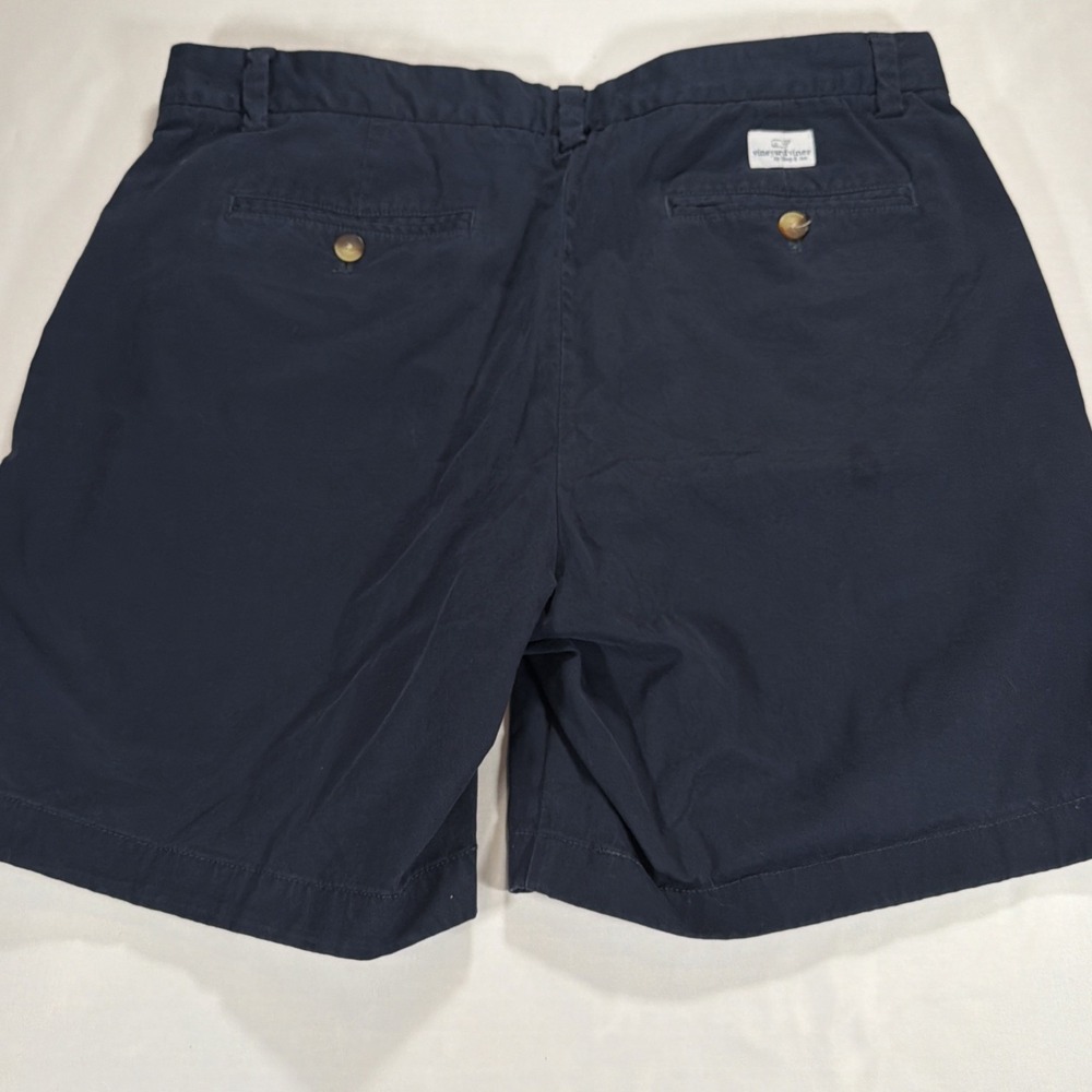 Vineyard Vines Breaker Shorts Men's Size 35 Blue Chino Flat Front Casual Preppy - Picture 7 of 8